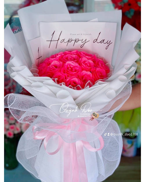 Bó hoa màu Hồng đẹp tại Sài Gòn 