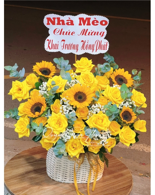 Giỏ hoa vàng 20/10
