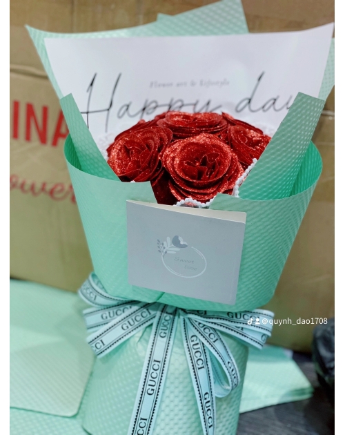 Bó hoa Hồng đỏ đơn giản