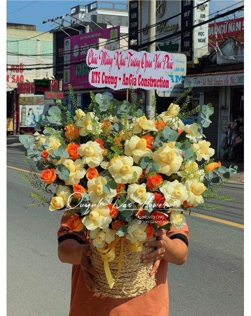 Giỏ hoa chúc mừng vạn phúc 