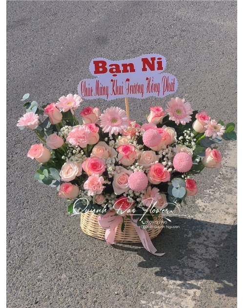 Giỏ hoa khai trương thủ Đức 