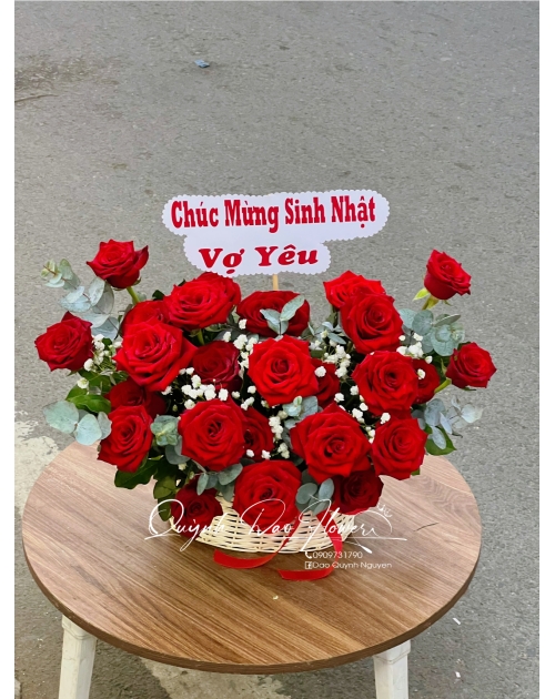 Giỏ hoa mừng sinh nhật vợ