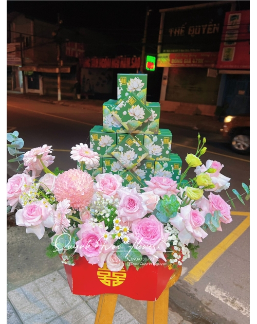 Combo 6 tráp hiện đại tone hồng