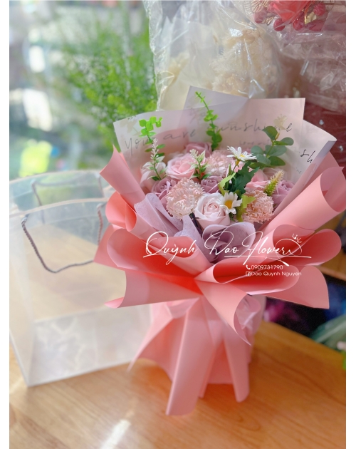 Bó hoa sáp mix nhỏ 