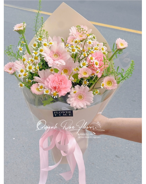 Bó hoa đồng tiền nhỏ xinh