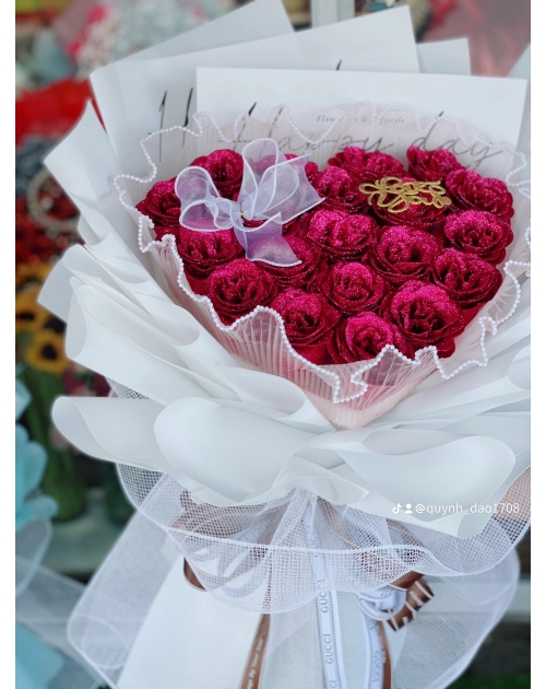 Bó hoa trái tim tặng người thương 