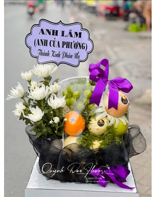 Giỏ trái cây đi viếng 