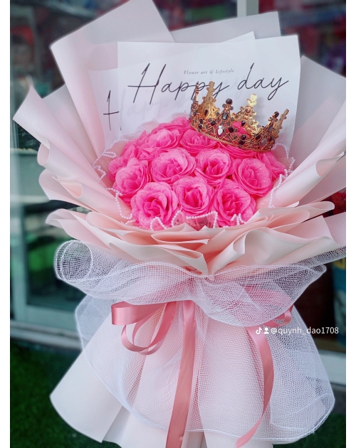 Bó hoa màu Hồng đẹp tại Sài Gòn 