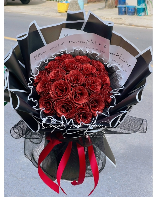 Bó hoa sáp đỏ 8/3