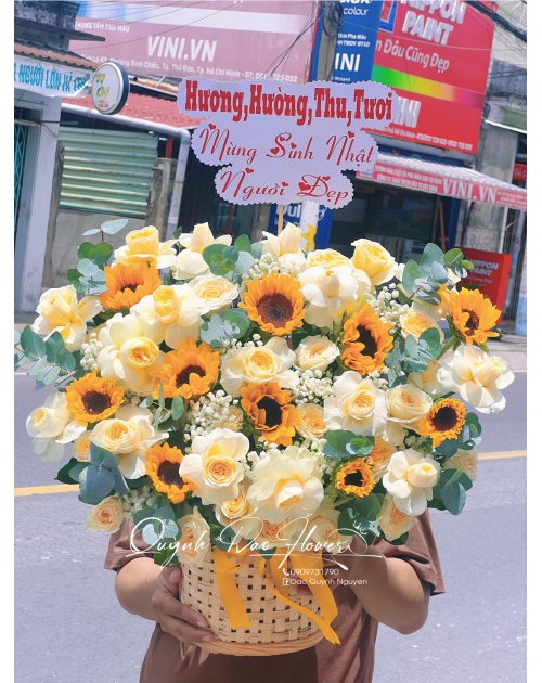 Giỏ hoa mừng khai giảng