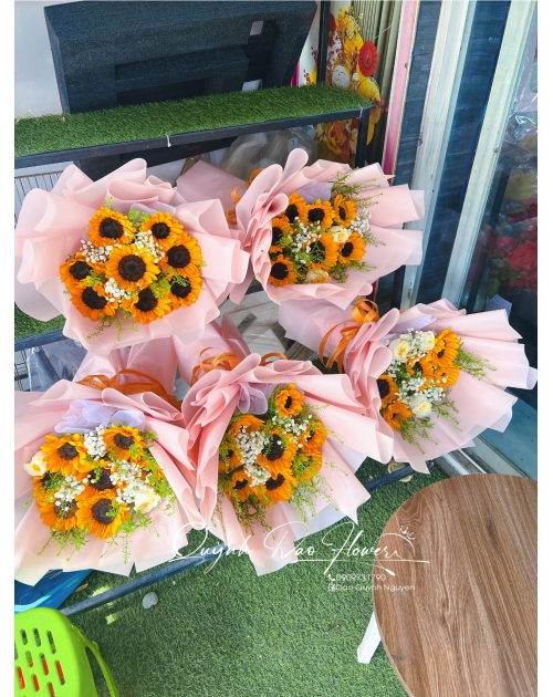Bó hoa hướng dương  8 bông
