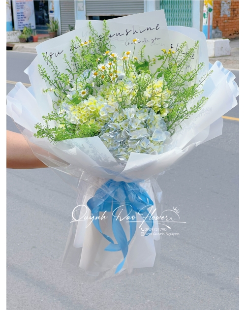 Bó hoa Cẩm Tú cầu mix cúc tana 