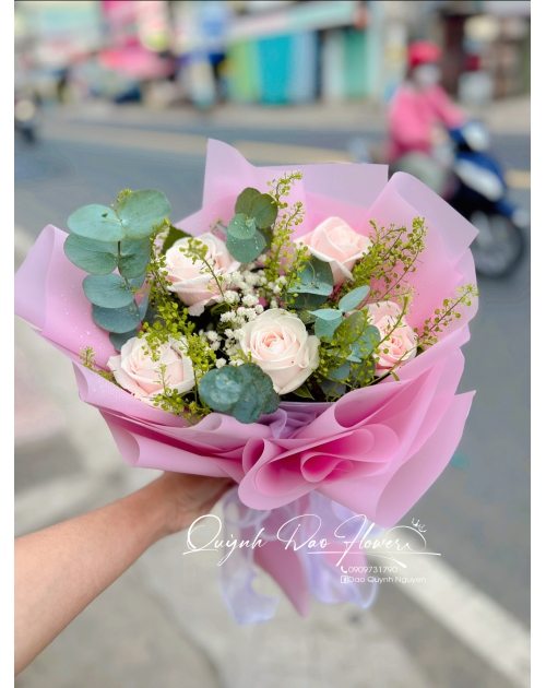 Bó hoa hồng 5 bông