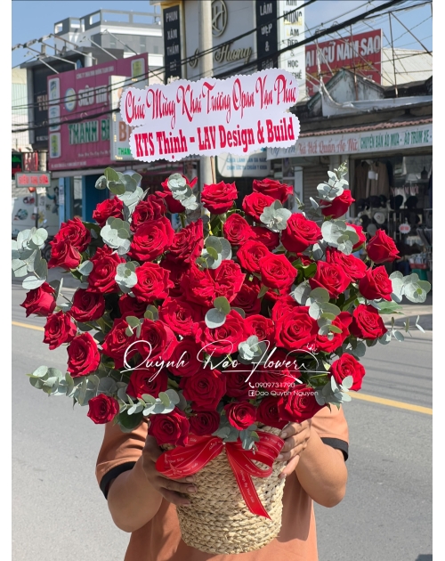 Giỏ hoa chúc mừng vạn lộc