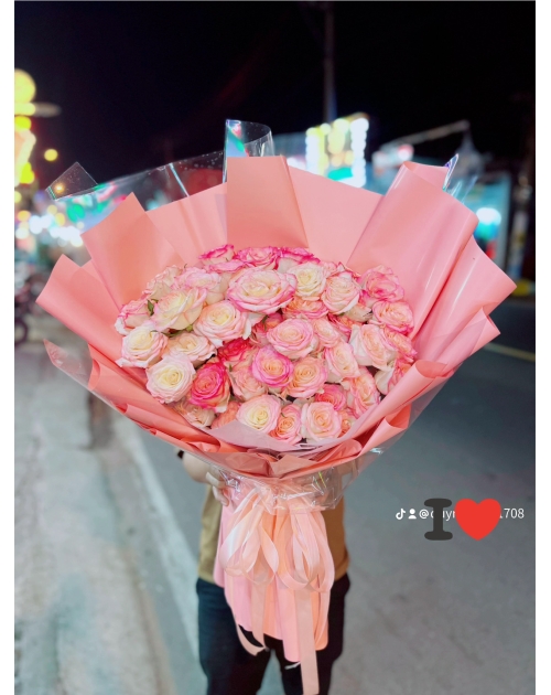 Bó hoa hồng 50 bông tặng sinh Nhật 