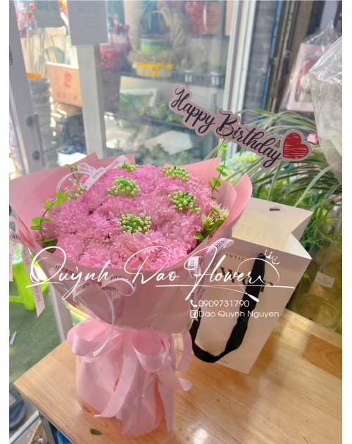 Hoa sáp Cẩm chướng hồng 