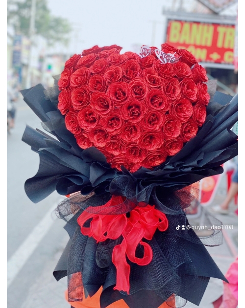 Bó hoa trái tim to đẹp
