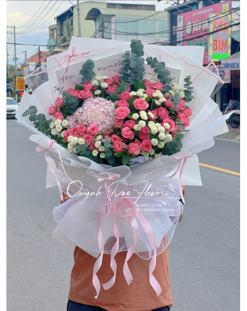 Bó hoa Sophia mix Cẩm Tú cầu 