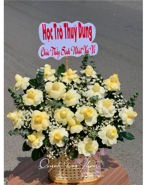 Giỏ hoa tặng thầy 