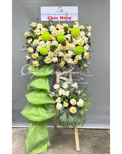 Kệ hoa tone xanh lá