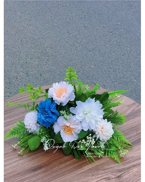 Hoa để bàn hoa lụa