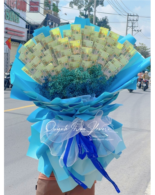 Bó hoa tiền 5 triệu  100k 