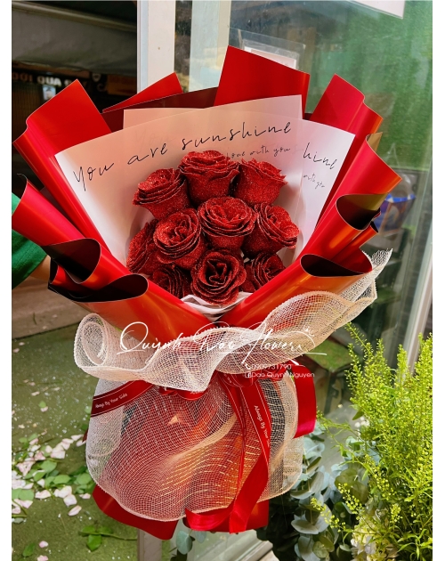 Bó hoa sáp nhũ thủ Đức 