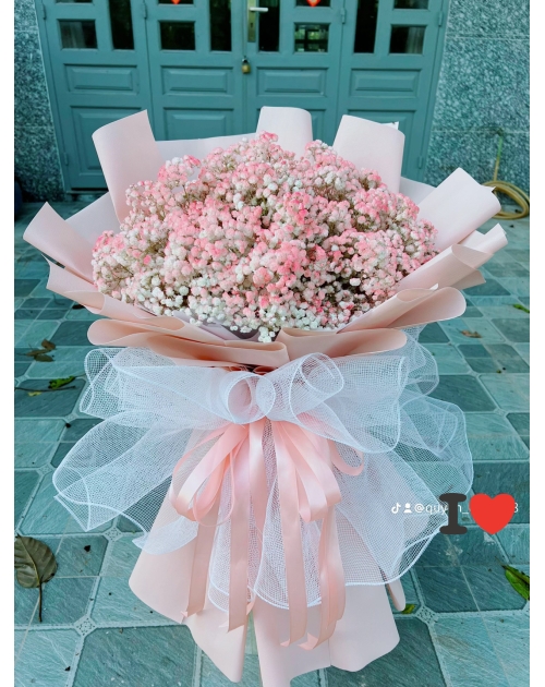Bó hoa bi tươi màu Hồng to đẹp 
