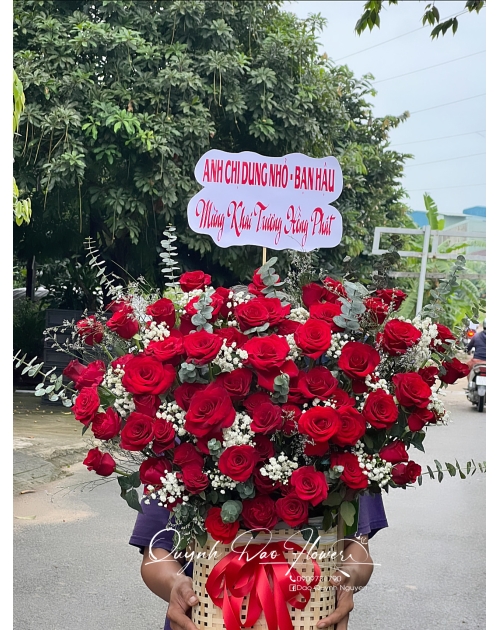 Giỏ hoa để bàn to đẹp 