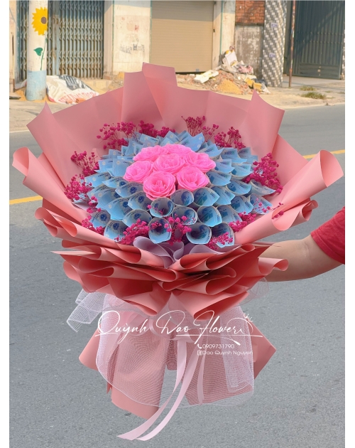 Bó hoa tiền 20k thuận an 