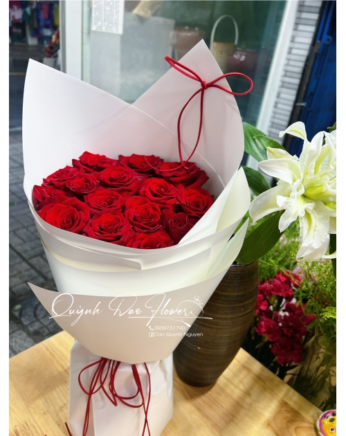 Bó hoa đỏ tặng em