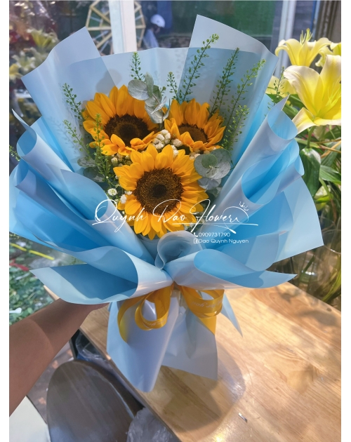 Bó hoa hướng dương 3 bông