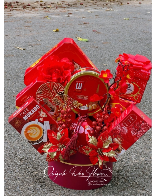 Giỏ quà Tết cao cấp, bánh ngon  tại Sài Gòn, bình dương 