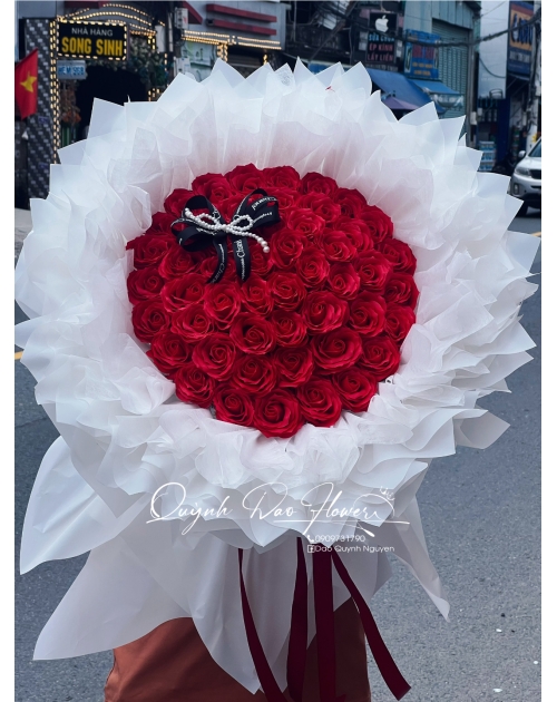 Bó hoa hồng sáp đỏ cao cấp 
