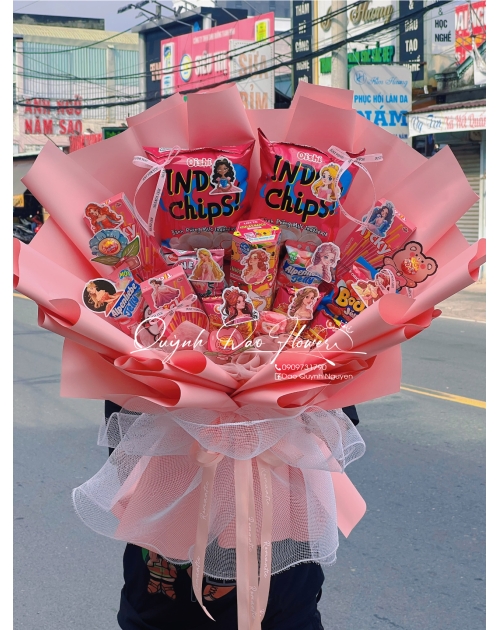 Bó hoa bánh 400k