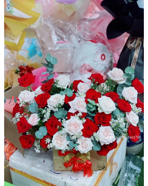 Giỏ hoa Hồng tặng khai trương 