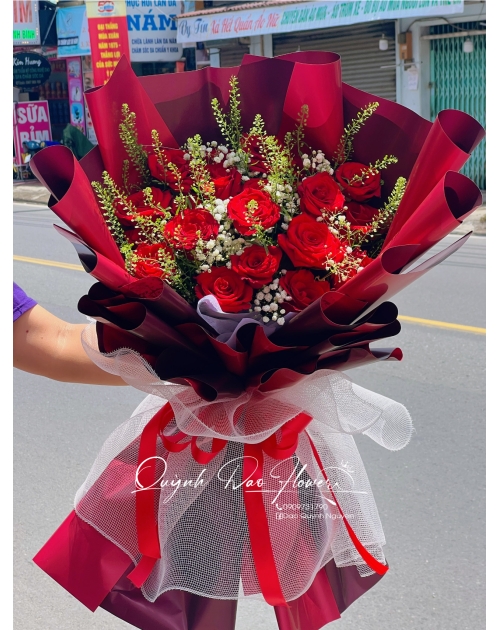 Bó hoa hồng đỏ gần Hóc Môn 