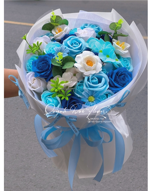 Bó hoa sáp xanh kiểu Hàn 