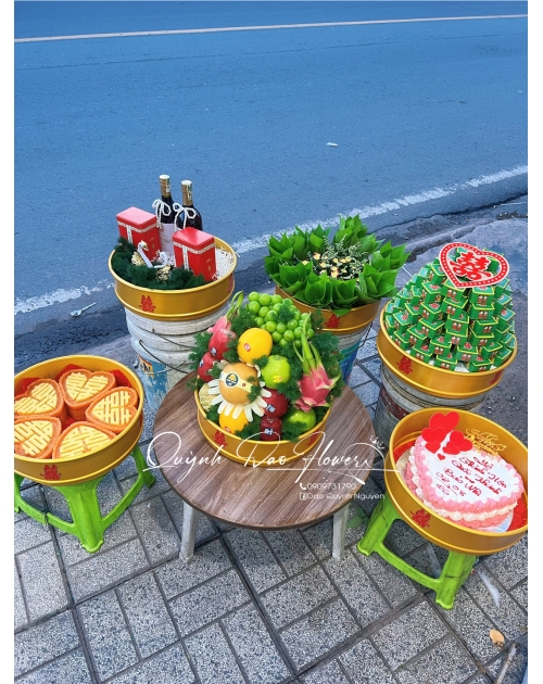 Combo 6 mâm quả cưới truyền thống hcm