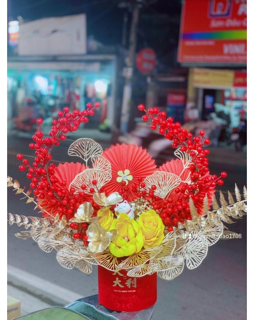 Bình đào đông Tết đẹp rẻ