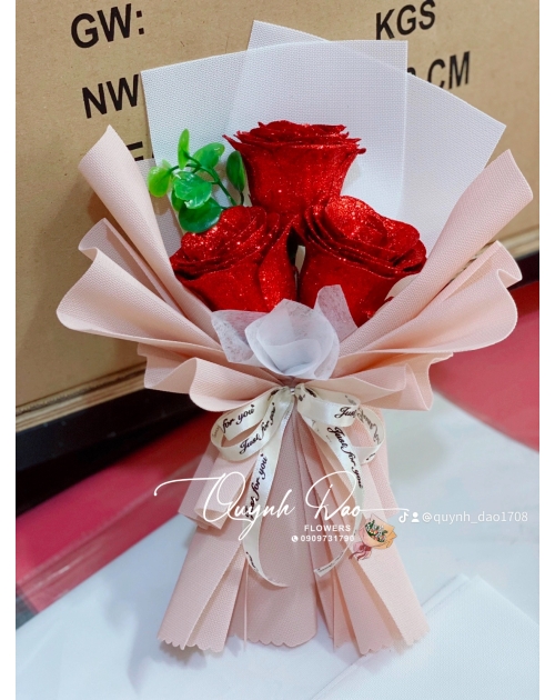 Bó hoa kim tuyến 3 bông 