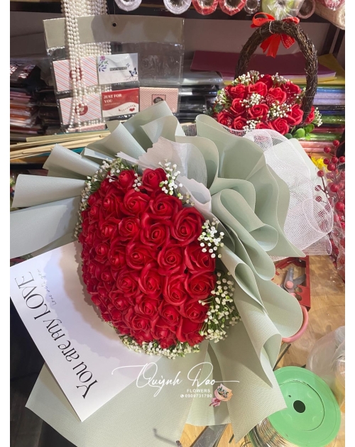 Bó hoa Hồng đỏ 50 bông 