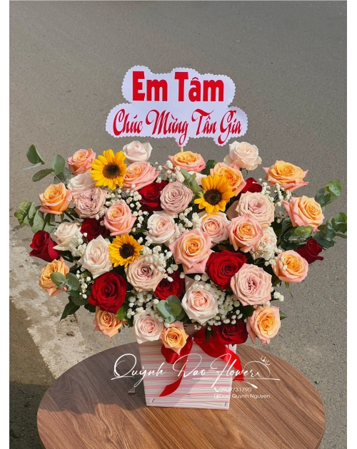 Giỏ hoa mừng Tân gia , nhà mới 