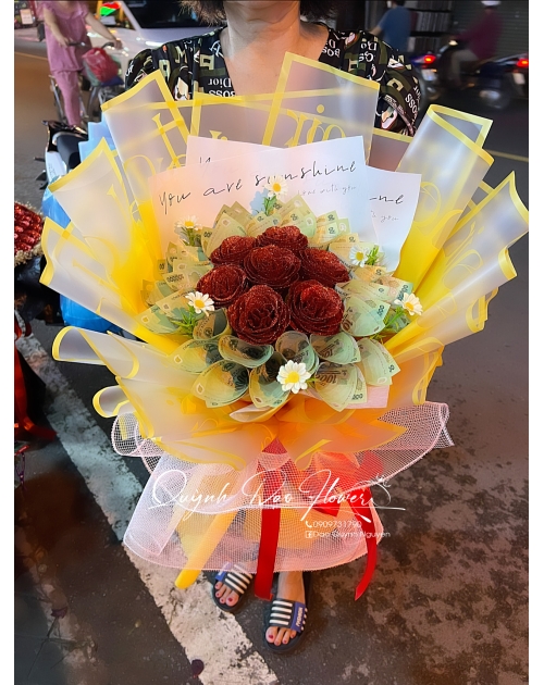 Bó hoa tiền 3 triệu