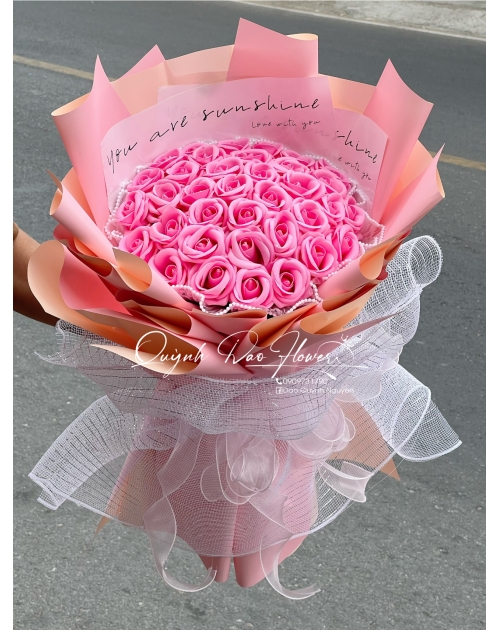 Bó hoa sáp 4 lớp