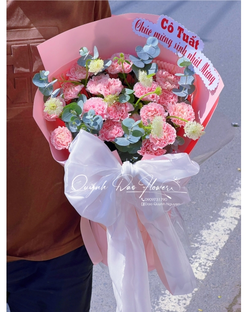 Bó hoa cẩm chướng quận 12 hcm