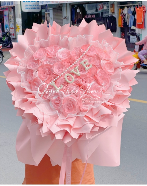 Bó hoa trai tim thủ Đức 