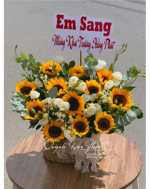 Giỏ hoa hướng dương 