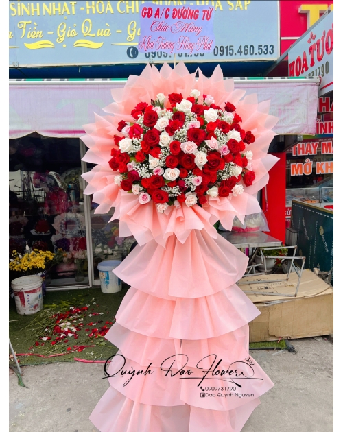 Kệ hoa khai trương 1 tầng giá rẻ
