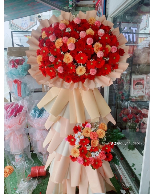 Kệ hoa khai trương 2 tầng to đẹp 